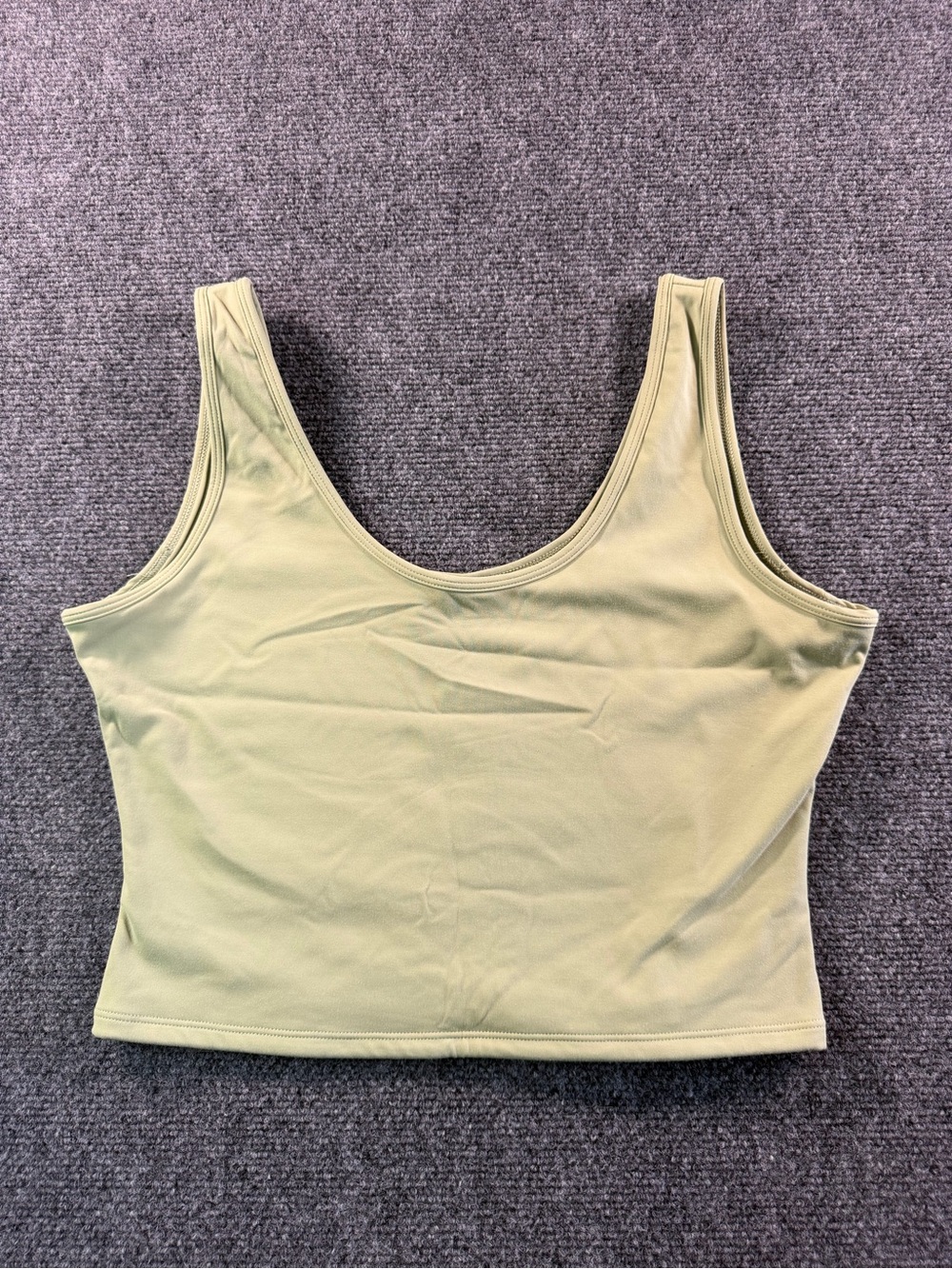 Klassy Network cropped scoop neck tank top sage green color Size XXL Athleisure